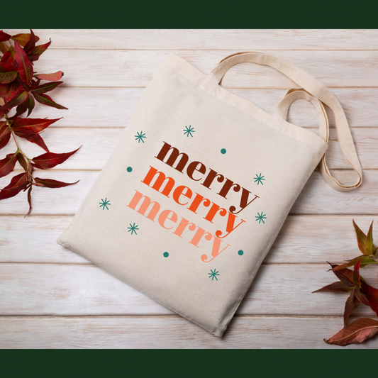 Merry Merry Merry Christmas Tote Bag