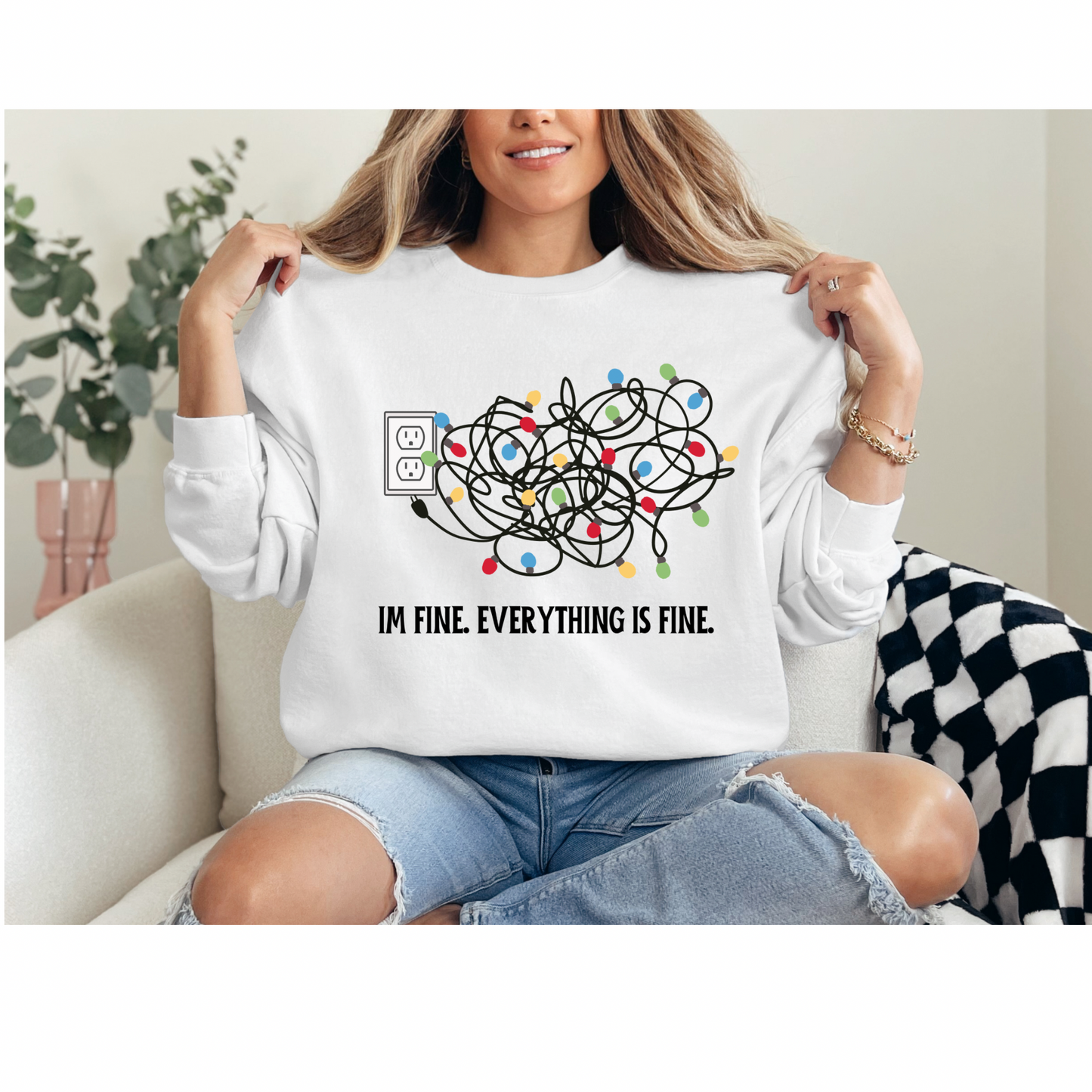 Everything's Fine Christmas Crewneck